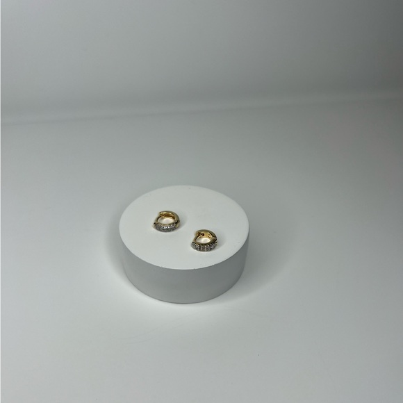 18K gold plated mini hoops - Picture 1 of 2